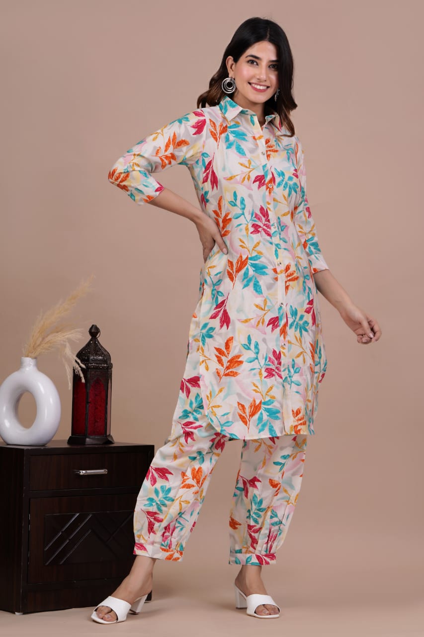 NEW LAUNCH MUSLIN PARTY WEAR long afgani CORD SET
