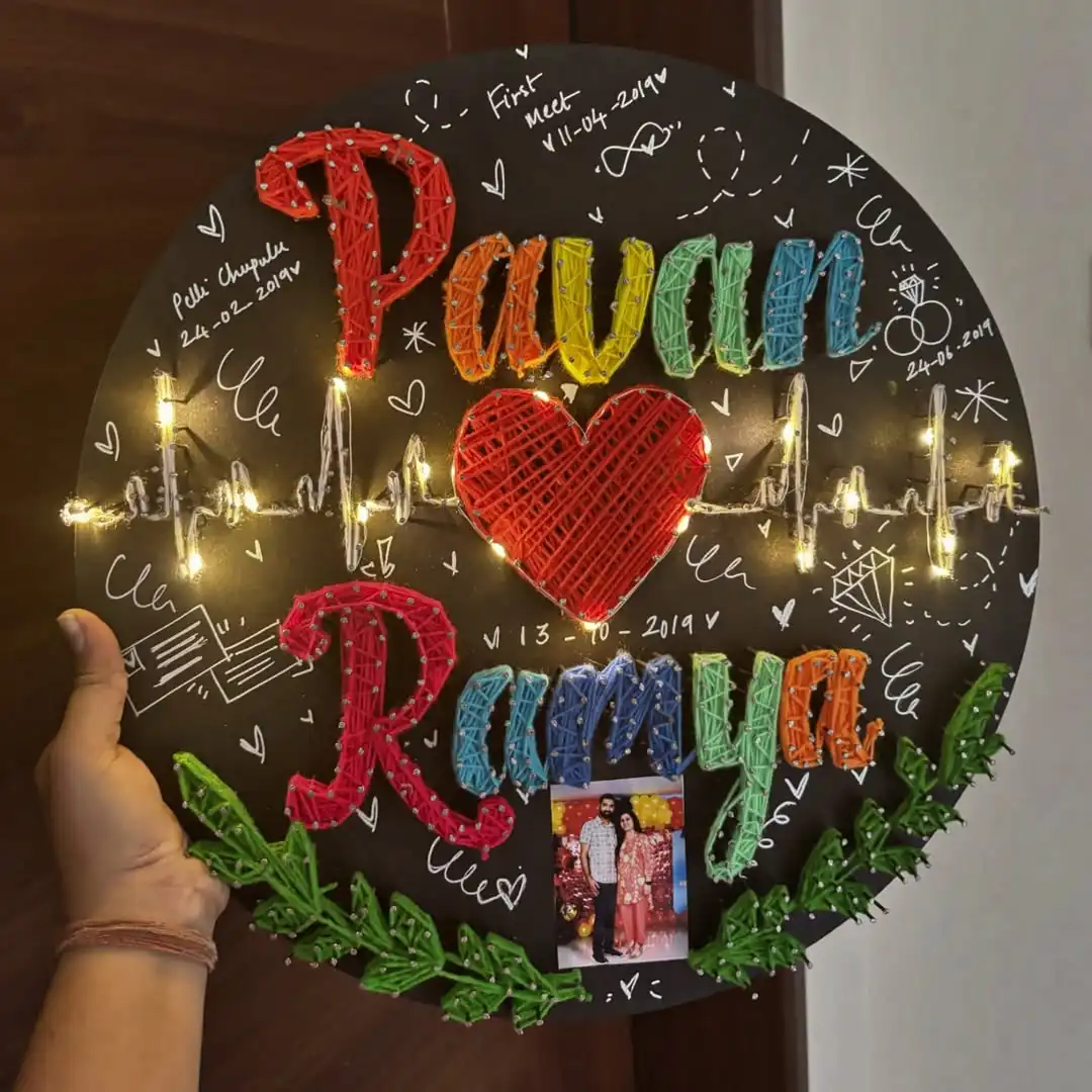 Love Strung Together: Personalized String Art Nameplate