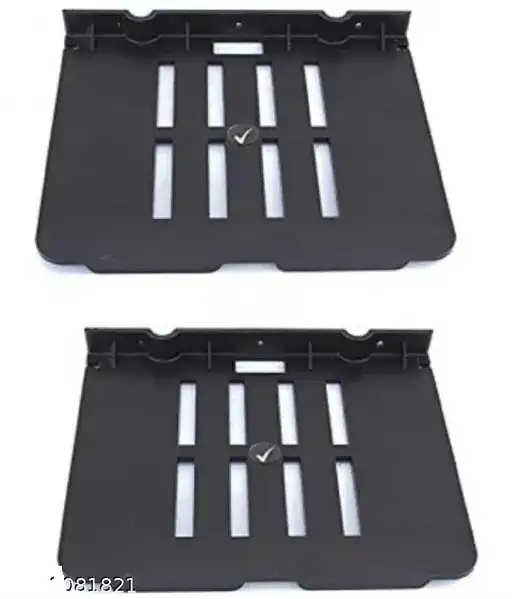 Set of 2 Black Pvc DTH Set Top Box Stands