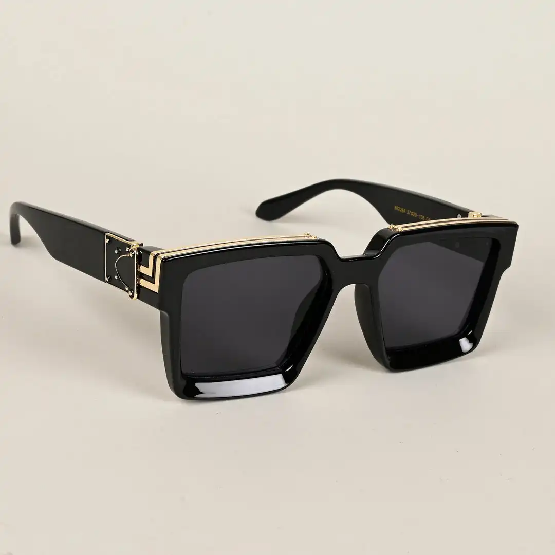 Black & Golden Frame Wayfarer Sunglasses for Men & Women