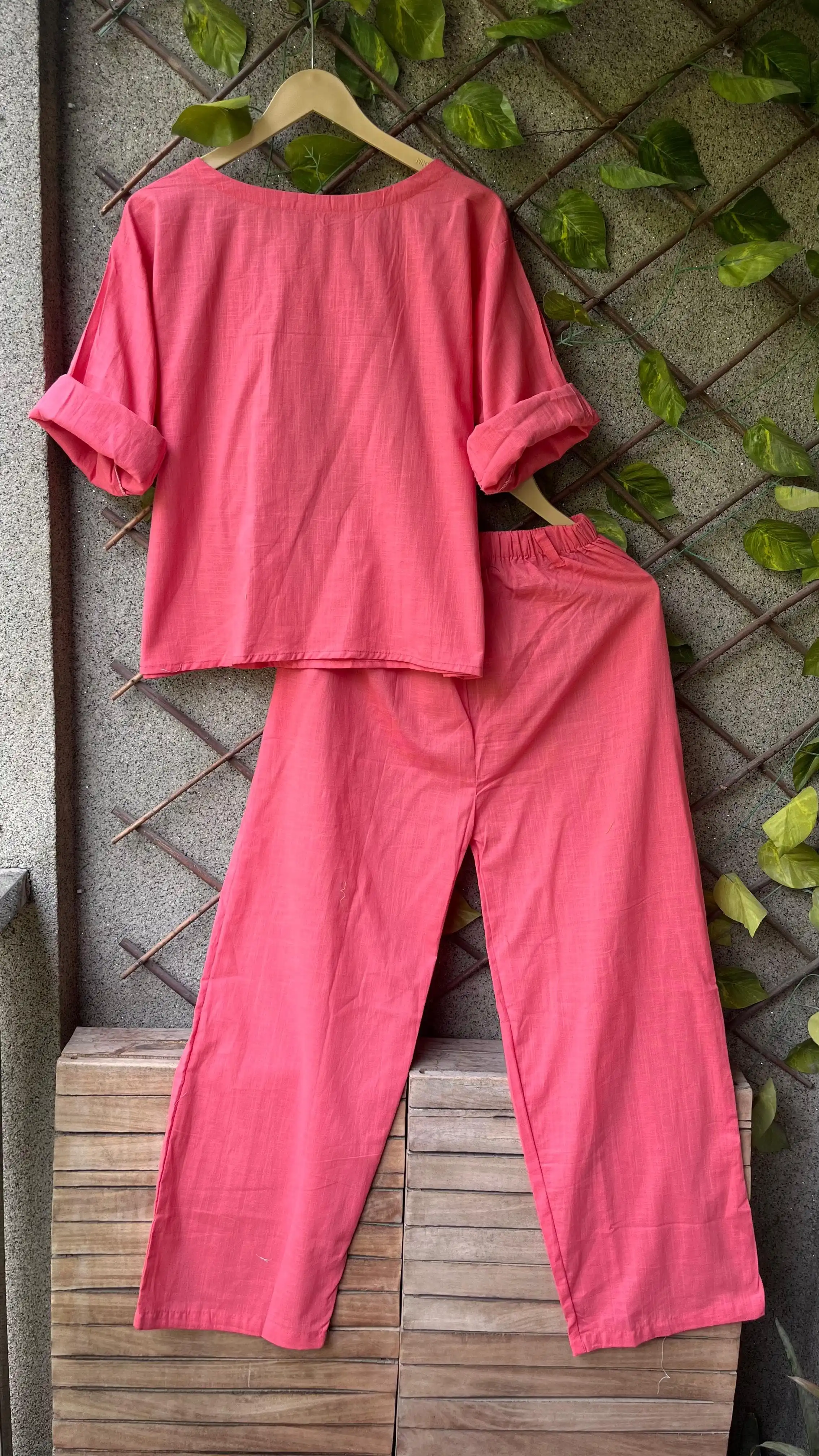 Cotton linen coord set