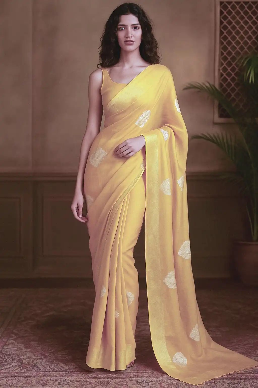 Banarasi kora silk saree