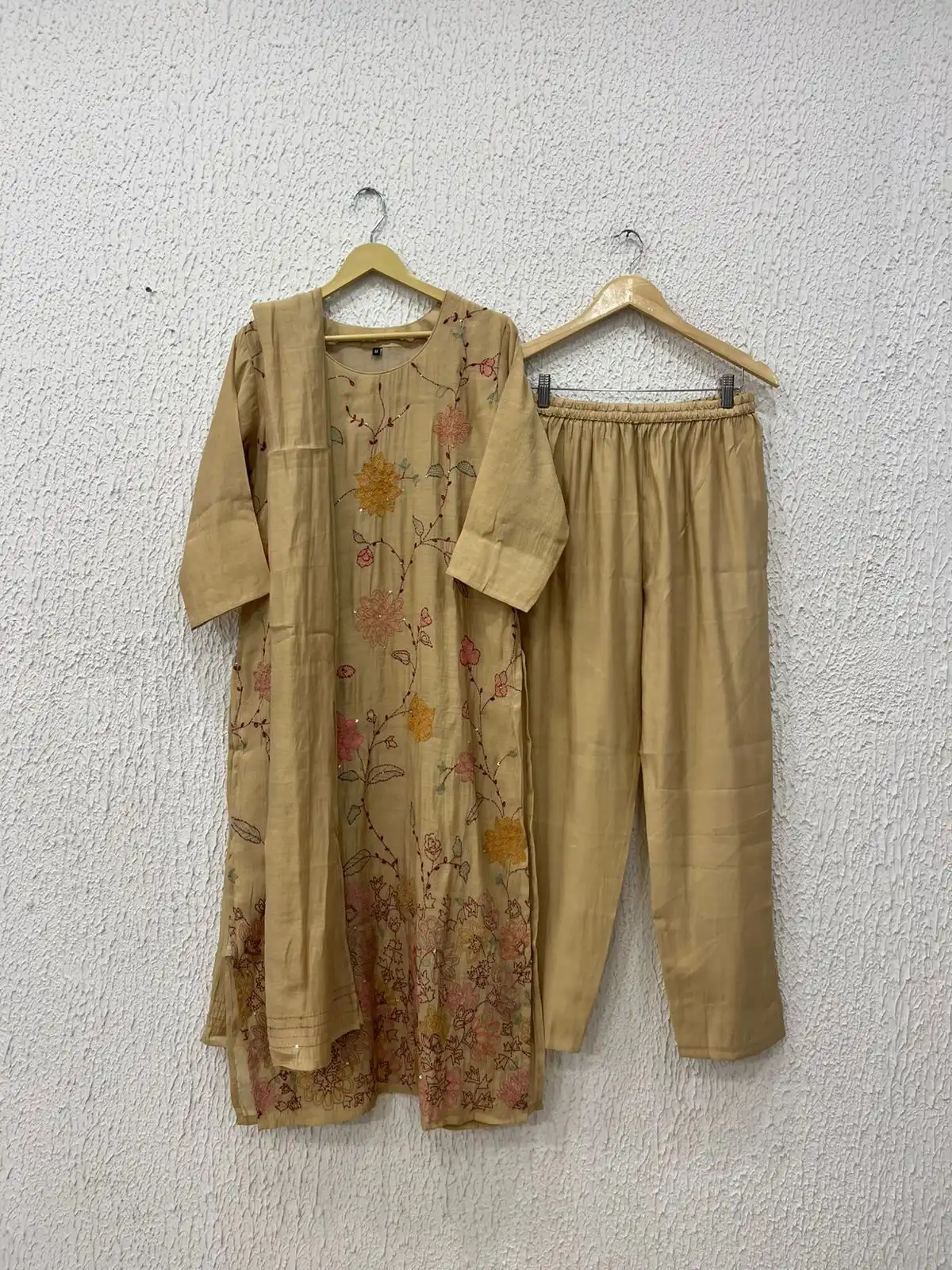 MUL Chanderi three piece suit