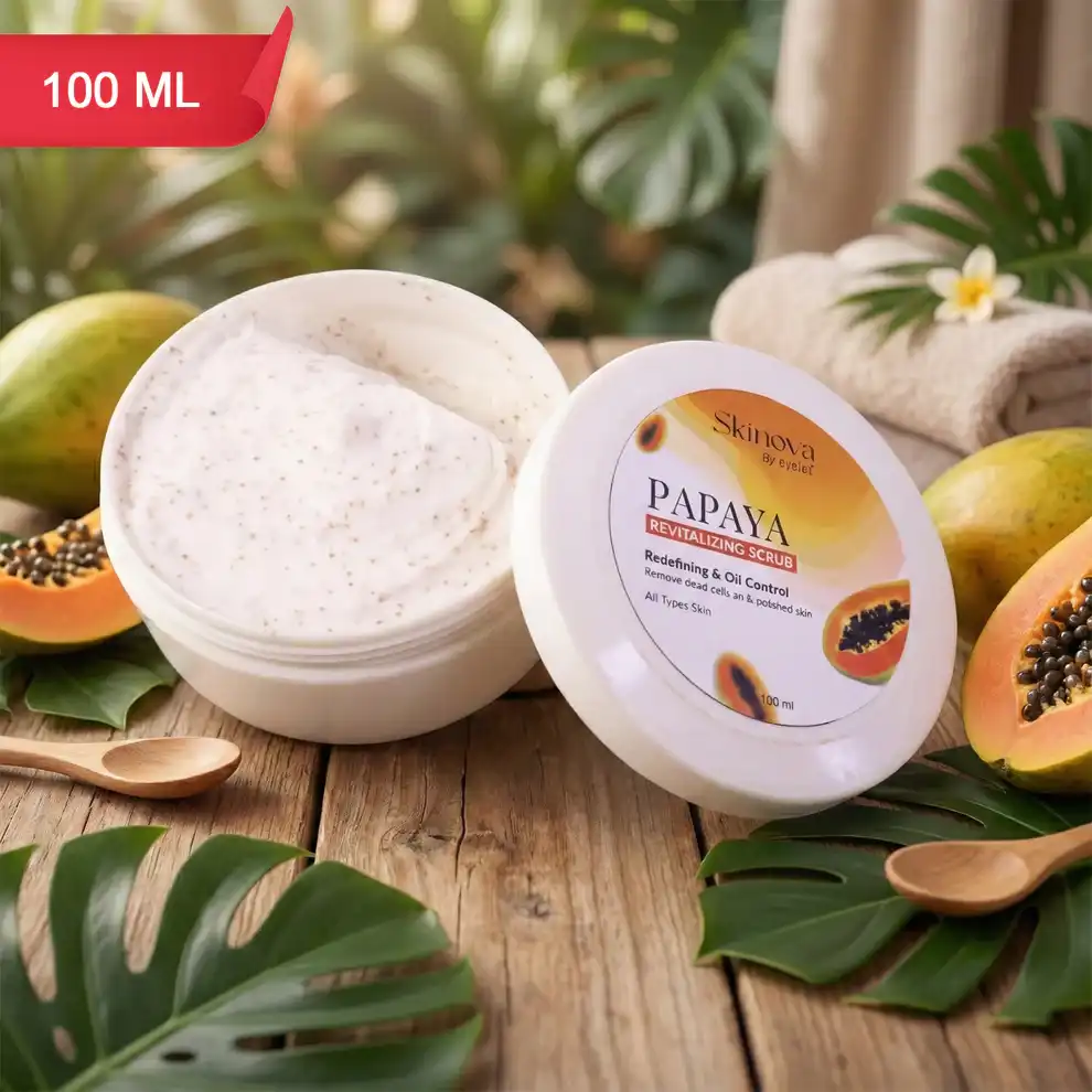 Eyelet Papaya Revitalizing Scrub – Exfoliating Face & Body, 100ml