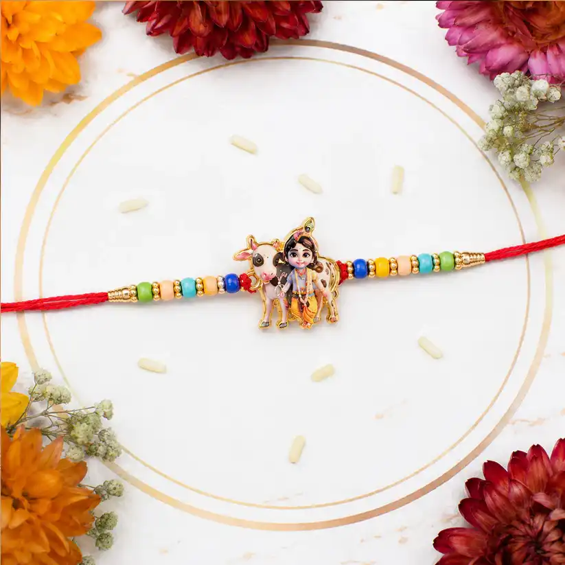 Lord Krishna Designer Rakhi for Brother – Festive Spiritual Gift