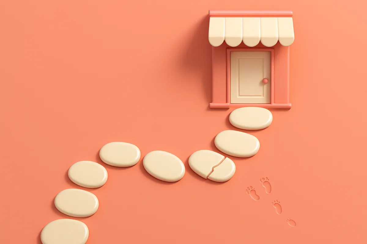 Follow the customer's path and find where they drop off